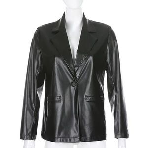 PU women’s leather jacket